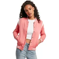 URBAN CLASSICS Inset College Jacke Pink / White XS