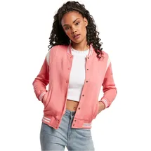URBAN CLASSICS Inset College Jacke Pink / White XS