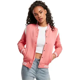 URBAN CLASSICS Inset College Jacke Pink / White XS
