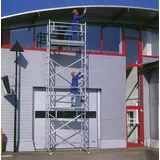 Günzburger Steigtechnik MUNK 166220 Aluminium Gerüst fahrbar Arbeitshöhe (max.): 4.2m Silber 56kg