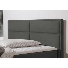 Home Affaire Boxspringbett HOME AFFAIRE "Caria", grau (anthrazit), B:191cm L:209cm, Strukturstoff-Bezug (100% Polyester);Topperbezug 100% Polyester, Komplettbetten, Boxspringbett, in 5 Breiten, 3 Matratzen-Ausführungen, 2 Härtegraden, Topper