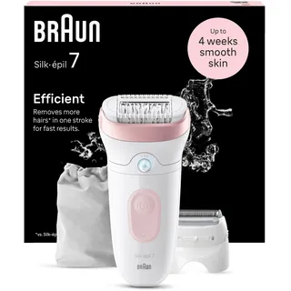Braun Silk-épil 7 7-030 Epilierer Weiß/Flamingorosa