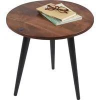 Tom Tailor HOME Beistelltisch »T-WOOD TABLE MEDIUM«, Beistelltisch mit Knopfdetail, dunkles Mangoholz und schwarze Beine,