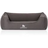 Knuffelwuff Hundebett Leano Orthopädisch Velours M-L 85 x 63cm Schwarz
