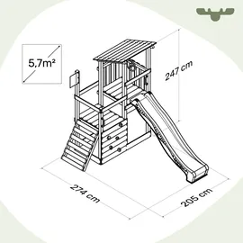 FATMOOSE Spielturm FruityForest Apfelgrün