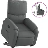 vidaXL Relaxsessel mit Aufstehhilfe Polyester 99 x 99 x 99 cm Dunkelgrau elektrisch