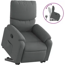 vidaXL Relaxsessel mit Aufstehhilfe Polyester 99 x 99 x 99 cm Dunkelgrau elektrisch