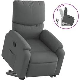 vidaXL Relaxsessel mit Aufstehhilfe Polyester 99 x 99 x 99 cm Dunkelgrau elektrisch