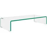 vidaXL TV-Tisch/Bildschirmerhöhung Glas Transparent 60x25x11 cm