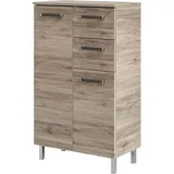 Saphir Unterschrank mit Türdämpfer und 1 Einlegeboden 60 x 100,5 x 33 cm Braun