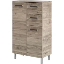 Saphir Unterschrank mit Türdämpfer und 1 Einlegeboden 60 x 100,5 x 33 cm Braun
