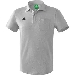 ERIMA Herren Poloshirt mit Brusttasche, Hellgrau Melange, S