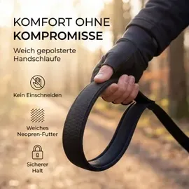 HUND IST KÖNIG ® Hunde Schleppleine mit Sicherheitskarabiner & gepolsterter Handschlaufe 5 m