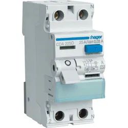 Hager CDA225D Fehlerstromschutzschalter 2 polig 6kA 25A 30mA Typ A