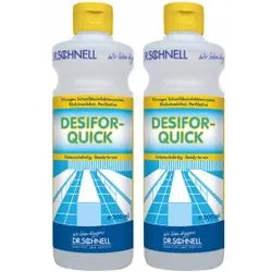 Dr. Schnell Flächendesinfektion DESIFOR-QUICK, begrenzt viruzid, Desinfektionsmittel zur Schnelldesinfektion alkoholbeständiger Oberflächen, 1 Karton = 6 Flaschen à 0,5 Liter