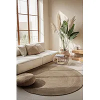 HANSE HOME Teppich Rangpur Rund – Natur Wohnzimmer, Flur, Boho Skandi