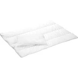 Alvi Steppbett-Set Mikrofaser 40x60cm / 100x135cm, weiss