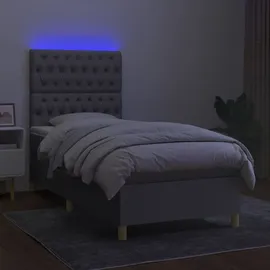 vidaXL Boxspringbett 100 x 200 cm Hellgrau