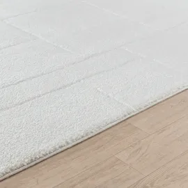 livabliss Monaco Wohnzimmer Boho, großer Schlafzimmer 160x213 cm Esszimmer mit geometrischem Muster, Skandinavischer Wohnzimmer modern in Creme, Orange, Braun
