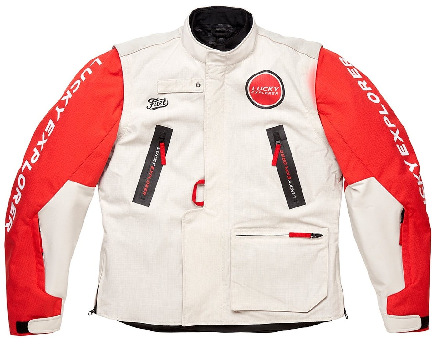 Fuel Endurage Lucky Explorer Motocross Jacke, weiss-rot, Größe XL für Männer