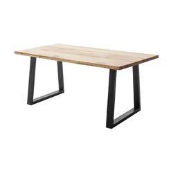 Woodford Kufentisch massiv Malaisa , holzfarben , Maße (cm): B: 90 H: 76