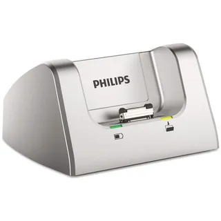 Philips ACC8120 Dockingstation für Digitale Philips Diktiergeräte der Serien DPM8xxx, DPM7xxx, DPM6xxx, Silber