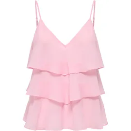 Only Blusenshirt ONLLINN LIFE FLOUNCE SINGLET Rosa L