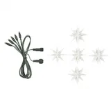 Herrnhuter Sterne 56110 Erweiterungs-Set für 5er Miniaturstern-Kurzkette, ca. 8cm ø, weiß