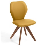 Niehoff Sitzmöbel Colorado Trend-Line Design-Stuhl Gestell Wild-Nussbaum - Leder Napoli senf