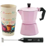 STONELINE 4tlg. Kaffee-Set in Rosa | Gr.: onesize