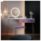 Vicco Schminktisch Zoey mit LED Beleuchtung und Hocker