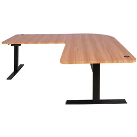 MCW Eckschreibtisch D40 Eiche Nachbildung / Schwarz