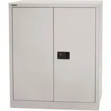 BISLEY Universal Flügeltürenschrank abschließbar - Stahlschrank mit 3-Punkt-Schloss & Flügeltüren - Aktenschrank aus Metall mit 1 Fachboden für 2
