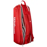 Wilson Super Tour Red Tennisschlägertasche – Rot/Weiß, für bis zu 6 Schläger