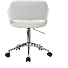 miliboo Design-Bürostuhl Kunstleder Weiß