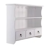 DESIGN DELIGHTS Wandregal, Weiß, 67x51x17 cm, Wohnzimmer, Regale, Wandregale
