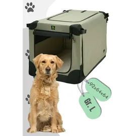 Maelson Soft Kennel faltbare Hundebox -beige - L 92 - (92 x 64 x 64 cm)