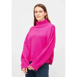 Strickpullover DERBE "Basic Strick", Damen, Gr. L, pink, Obermaterial: 100% Polyester, Basic, relaxed fit, Langarm, Pullover, Schlicht, oversized, Nachhaltig