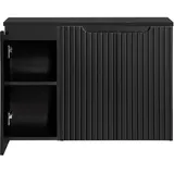[en.casa] Waschbeckenunterschrank Skelbolu mit 3 Türen 90x60x40cm Schwarz [en.casa]