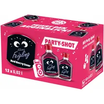 Kleiner Feigling | Red Berry Sour | 12 x 20ml | Marken-Spirituose | Premium Likör | Feiern mit Fantasie