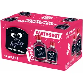 Kleiner Feigling | Red Berry Sour | 12 x 20ml | Marken-Spirituose | Premium Likör | Feiern mit Fantasie