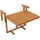 Outsunny Balkontisch zum Einhängen klappbar 68 x 65 cm Beige/Braun