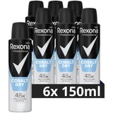 Rexona Men MotionSense Deo Spray Cobalt Dry Anti-Transpirant mit 48 Stunden Schutz gegen Körpergeruch und Achselnässe 6x 150 ml