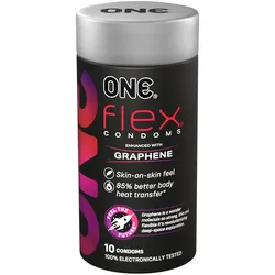 «Flex» Kondome – Graphen-Technologie, extra dünn, 10 Stück (10 Kondome) 10 St