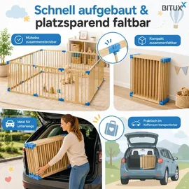 BITUXX Laufgitter Ø 150 cm aus Pinienholz MS-19445