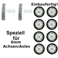 XTR 84mm / 82a Inline 8 Rollen Set montiert ABEC 9, 6mm Spacer für k2 Skates One Size