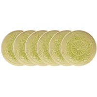 BUTLERS Teller SUMATRA 6er-Set in Grün | Gr.: onesize
