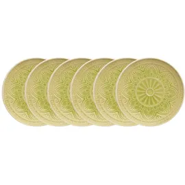 BUTLERS Teller SUMATRA 6er-Set in Grün | Gr.: onesize