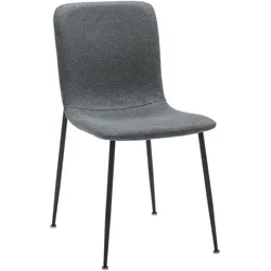 Stuhl Nele Grau Leinenoptik Gepolstert
