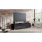 4housedesign® TV Board Lowboard Hängend | Fernsehschrank tv Sideboard Wohnzimmer | Lowboard Wohnzimmer fernsehregal tv Board Hängend tv Shrank tv 55 Zoll - TV Lowboard Schwarz 120cm